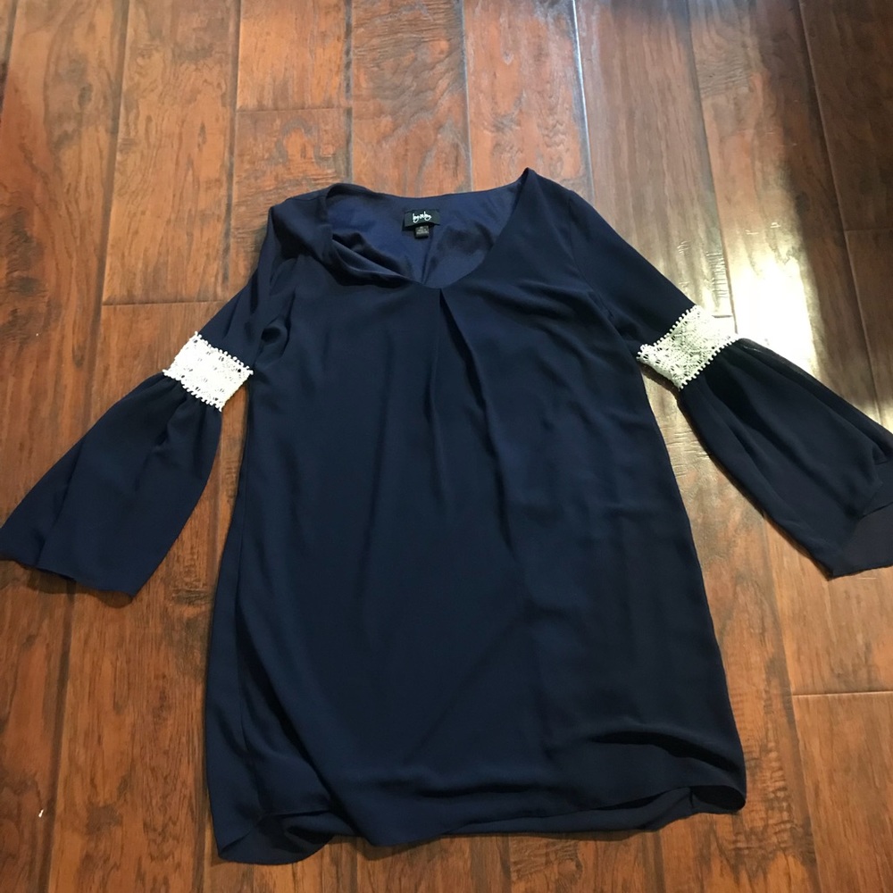 Navy Dress/tunic with bell sleeves